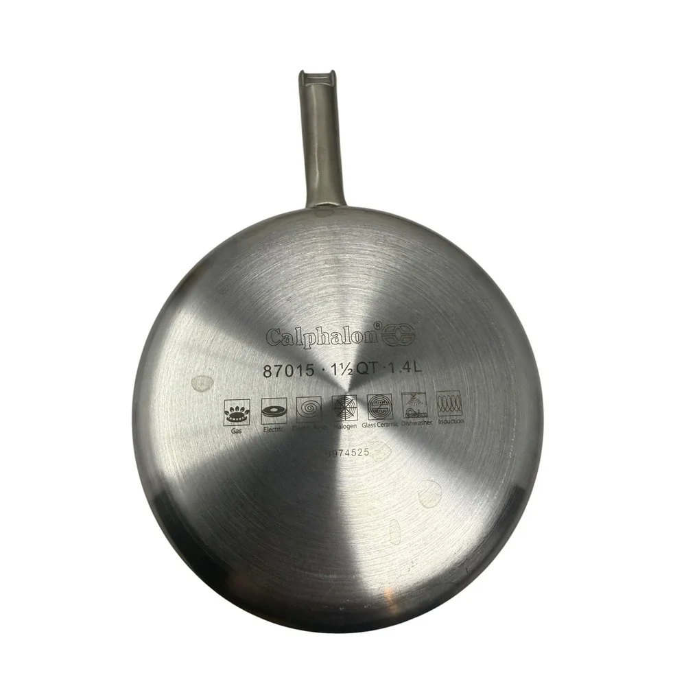 Calphalon Stainless Steel 1.5 Qt 1.4L Saucepan Pot with Glass Lid 87015